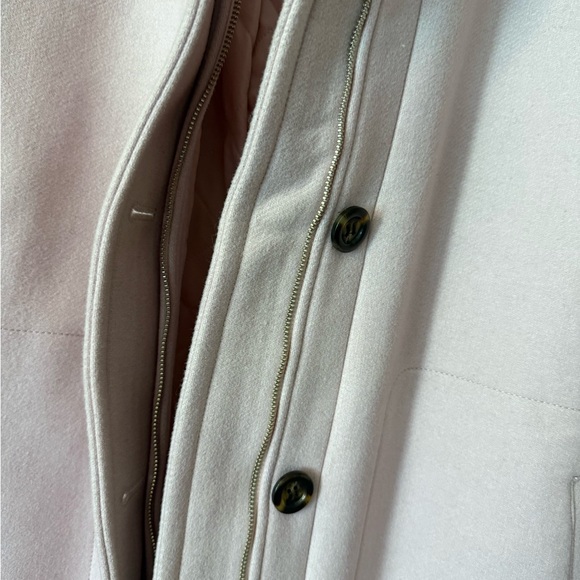 ANN TAYLOR Blush Pink Women's Wool Blend Jacket with Fur Trim (NWT) - Picture 3 of 4